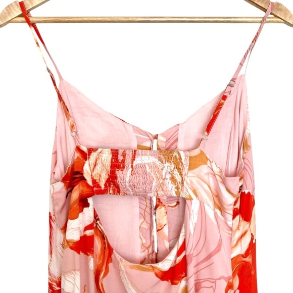 ABEL THE LABEL Flower Bomb Lola Button Front Hi Low Maxi Dress - Picture 9 of 10